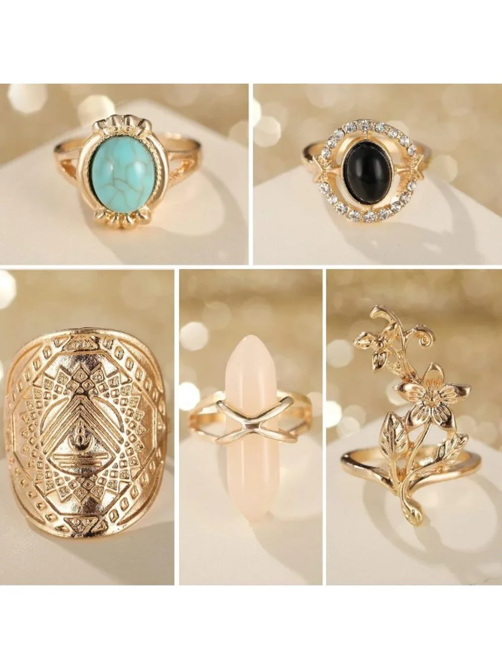 82 Pcs Vintage Silver Knuckle Rings Set for Women - Bohemian Stackable Midi